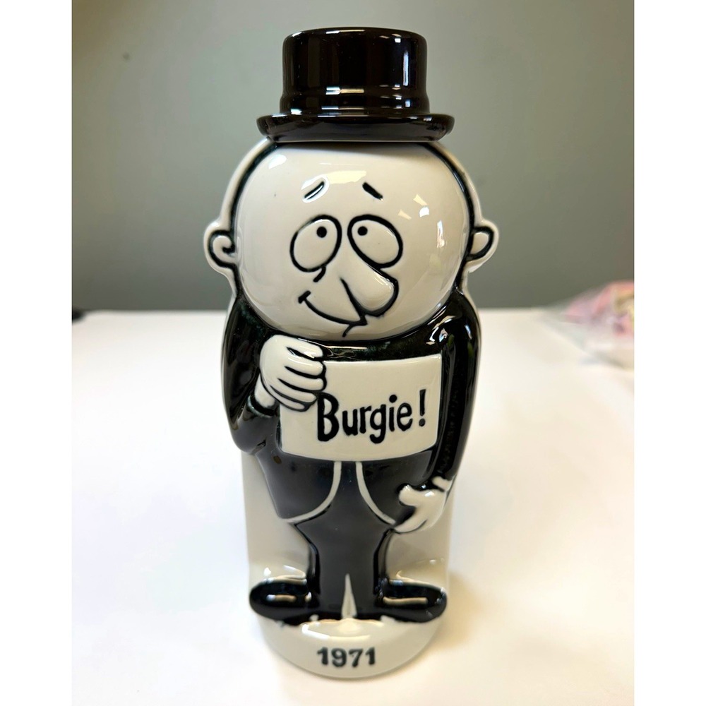 Vintage 1971 Burgie! Beer Ceramic Decanter - Ceramarte Brazil - w/ Stopper